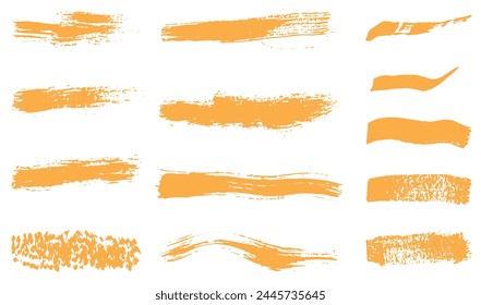 Brush Elements for note-taking, highlighting, and underlining in Hand drawn-style text. 