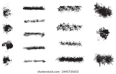 Brush Elements for note-taking, highlighting, and underlining in Hand drawn-style text. 