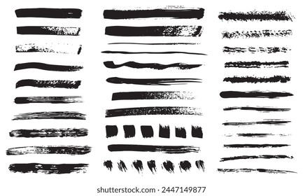 Brush Elements for note-taking, highlighting, and underlining in Hand drawn-style text. 