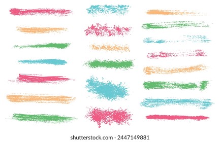 Brush Elements for note-taking, highlighting, and underlining in Hand drawn-style text. 