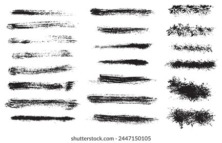 Brush Elements for note-taking, highlighting, and underlining in Hand drawn-style text. 