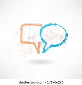 Brush empty speech bubbles icon.