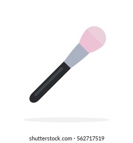 Brush Eye vector flat material design object. Isolated illustration on white background.