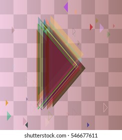 brush with fine report, beautiful triangles among multicolor