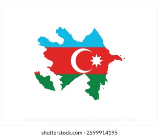 Brush flag of AZERBAIJAN on a white background, Editable Vector illustration of AZERBAIJAN flag, National Day design, Brush Flag of AZERBAIJAN flat design, National Day of AZERBAIJAN