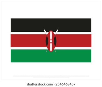 Brush flag of KENYA on a white background, Independence Day of KENYA, KENYA, Editable Vector illustration of KENYA flag, National Day design, vector design of Brush Flag, Jamhuri Day