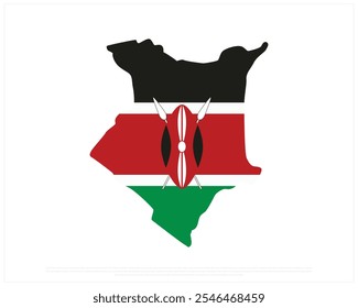 Brush flag of KENYA on a white background, Independence Day of KENYA, KENYA, Editable Vector illustration of KENYA flag, National Day design, vector design of Brush Flag, Jamhuri Day