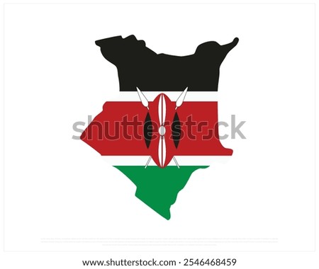 Brush flag of KENYA on a white background, Independence Day of KENYA, KENYA, Editable Vector illustration of KENYA flag, National Day design, vector design of Brush Flag, Jamhuri Day