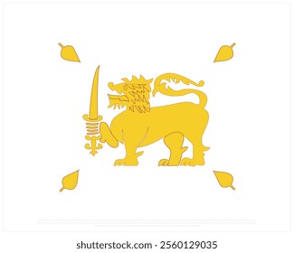 Brush flag of SRI LANKA on a white background, Editable Vector illustration of SRI LANKA flag, National Day design, vector design of Sri Lanka Brush Flag, National Day of Sri Lanka