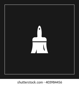brush flat icon. vector illustration