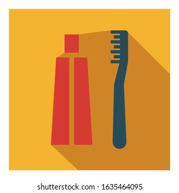 Brush flat icon vector - ui icon vector