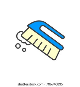 Brush flat line icon.
