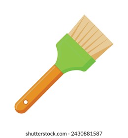 Brush flat vector illustration on white background