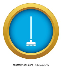 Brush for a floor icon blue vector isolated on white background for any design
