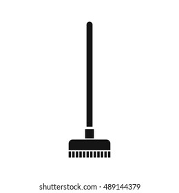 Brush for a floor icon in simple style on a white background vector illustration