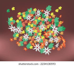 brush flower background for wallpaper and theme
