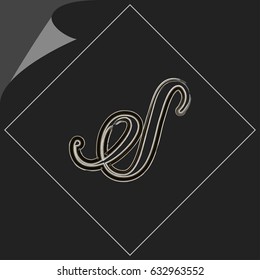 brush font hand drawn alphabet s