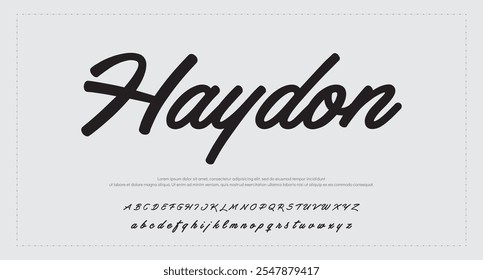  Brush Font. Hand Lettering Sketch Font. Vector Alphabet