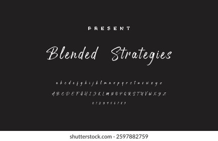 Brush Font. Hand Lettering Sketch Font. Vector Alphabet