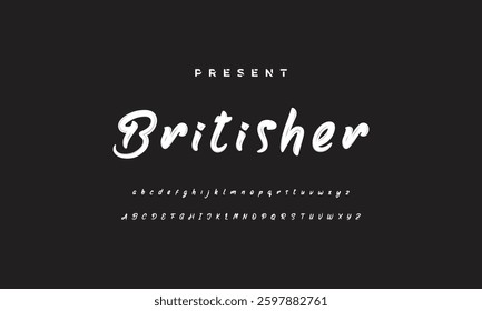 Brush Font. Hand Lettering Sketch Font. Vector Alphabet