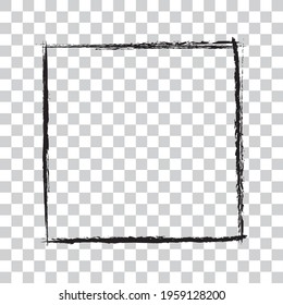 brush frame banner isolated on transparent background