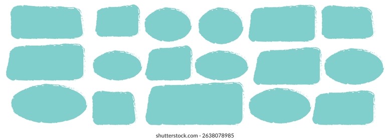 Brush frame icon set. Variety color fresh frame. Vector illustration. Eps 10