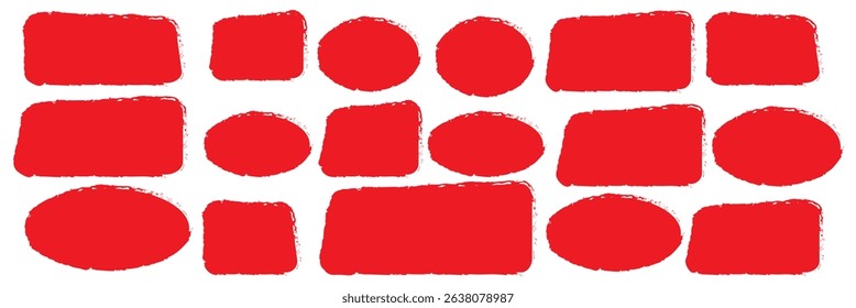 Brush frame icon set. Variety color fresh frame. Vector illustration. Eps 10