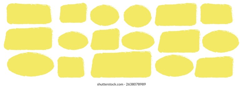Brush frame icon set. Variety color fresh frame. Vector illustration. Eps 10