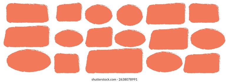 Brush frame icon set. Variety color fresh frame. Vector illustration. Eps 10