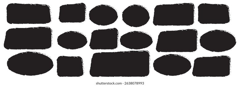 Brush frame icon set. Variety color fresh frame. Vector illustration. Eps 10