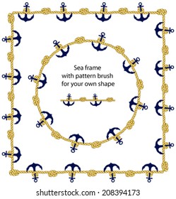Brush for the frame in a marine style.