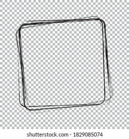 brush frame. Vector design element on transparent background