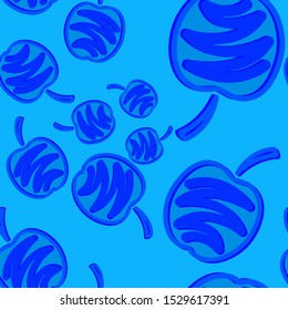 Brush fruits pattern in abstract style. Seamless floral wallpaper. Multi-colored fruit vector drawing. Modern floral background. Ornament illustration. Bright summer illustration