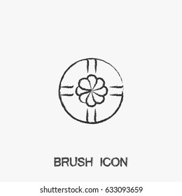 Brush Gift  icon   illustration vector symbol