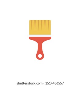 brush glyph flat vector icon