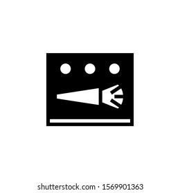 Brush glyph icon black and white