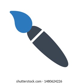 brush glyph olour vector icon