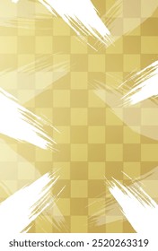 Fondo de patrón japonés de oro de pincel