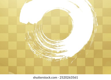 Fondo de patrón japonés de oro de pincel