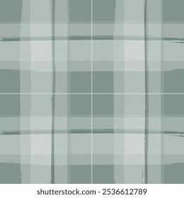 Brush green grey plaid pattern