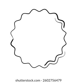 Brush grunge circle. Circle template design for your project.