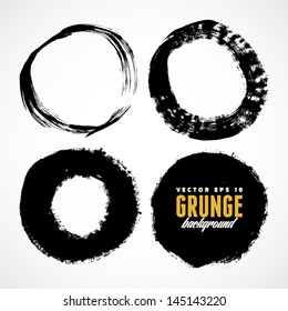 Brush grunge circle vector texture