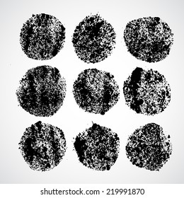 Brush grunge circle vector texture