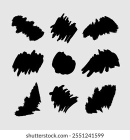Brush grunge element shapes abstract