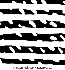 Brush grunge pattern. White and black vector.