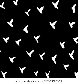 Brush grunge pattern. White and black vector.