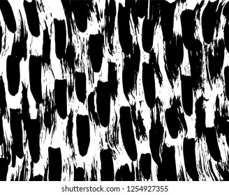 Brush grunge pattern. White and black vector.