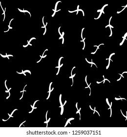 Brush grunge pattern. White and black vector.
