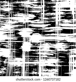 Brush grunge pattern. White and black vector.