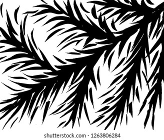 Brush grunge pattern. White and black vector.